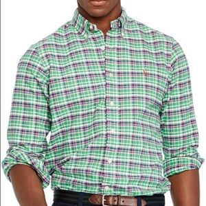 Polo Ralph Lauren Green Plaid Button Up Casual